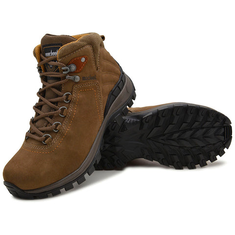 Bota Adventure Cano Alto Macboot Acari 04 Marrom Bege