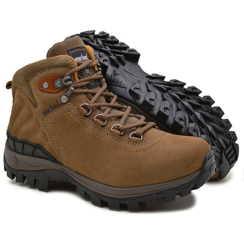 Bota Adventure Cano Alto Macboot Acari 04 Marrom Bege