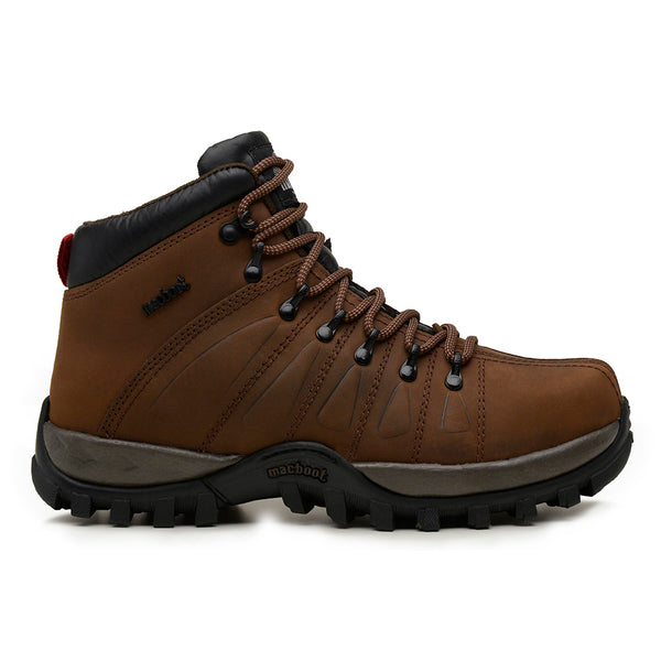 Bota Adventure Cano Alto Macboot Uirapuru 06 Oil Marrom - vista frontal - Macboot