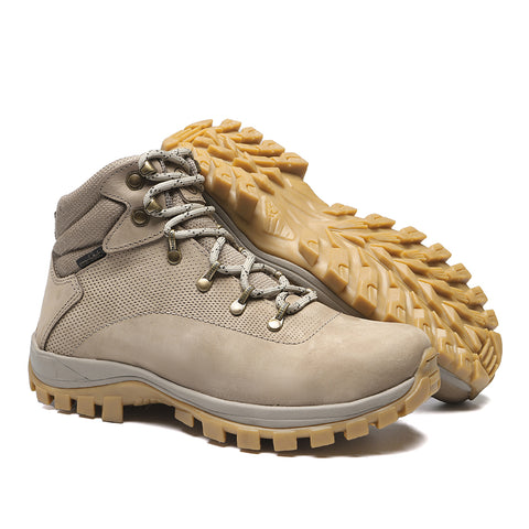 Bota Adventure Cano Alto Macboot Sumauma 08 Bege Acinzentado
