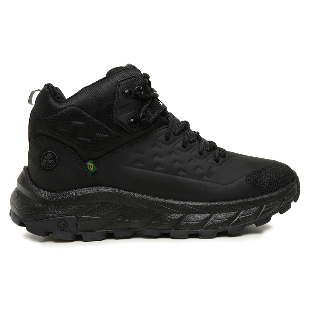 Bota Adventure Cano Alto Macboot Ushuaia 02 Preto Emborrachado - vista frontal - Macboot