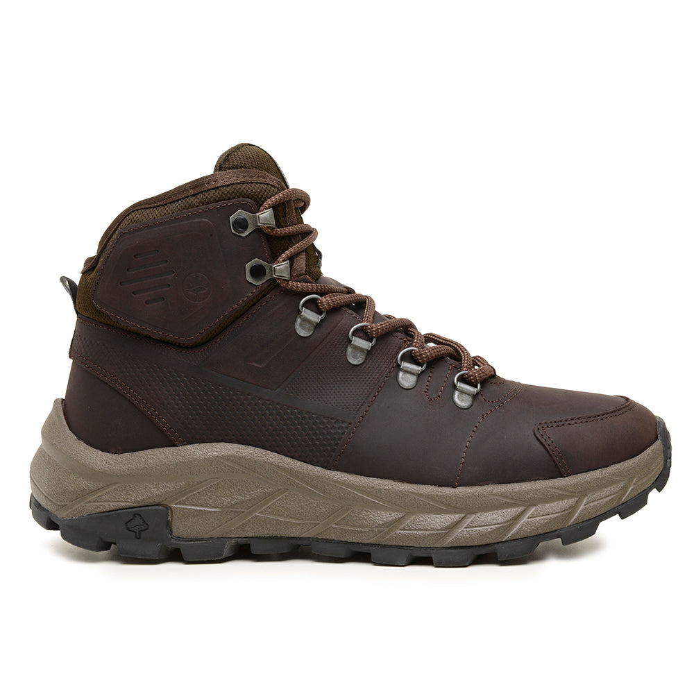 Bota Adventure Cano Alto Macboot Nevis 02 Café - vista frontal - Macboot