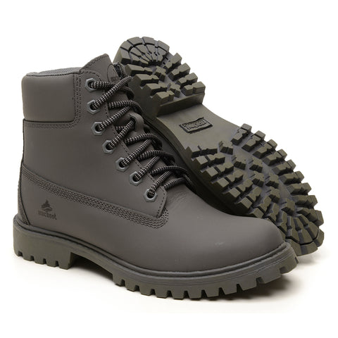 Bota Militar Macboot Cano Alto Lauryn 08 Cinza