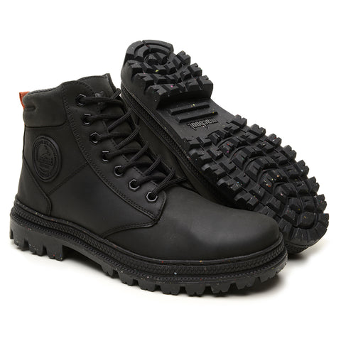Bota Militar Cano Alto Macboot Ravenala 02 Preto Emborrachado