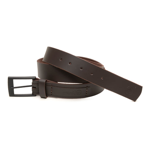 Cinto em Couro Macboot Café Fivela Basic