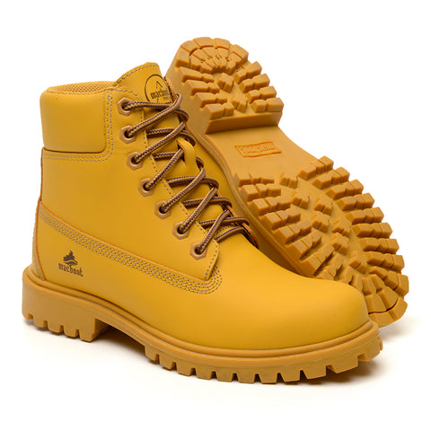 Bota Militar Macboot Cano Alto Lauryn 08 Mostarda