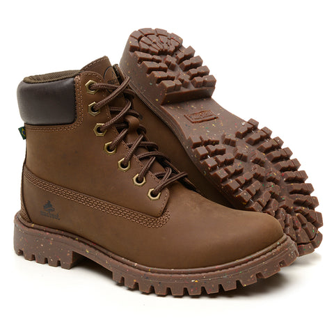 Bota Militar Macboot Cano Alto Lauryn 08 Marrom