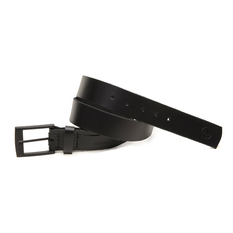 Cinto em Couro Macboot Preto Fivela Basic