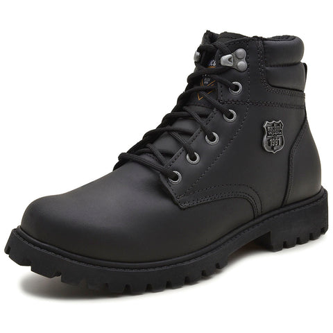 Bota Motors Cano Alto Macboot Kenko 06 Preto Emborrachado