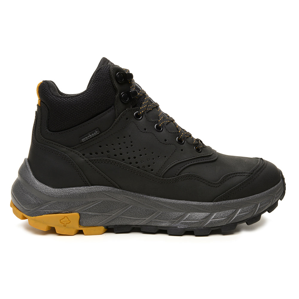 Bota Adventure Cano Alto Macboot Monjolo 06 Preto Emborrachado - vista frontal - Macboot
