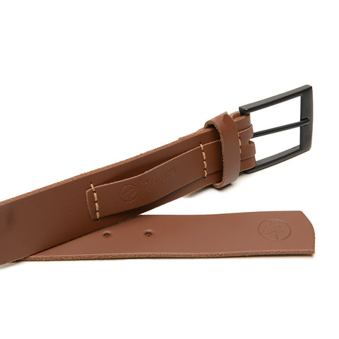 Cinto em Couro Macboot Marrom Fivela Basic