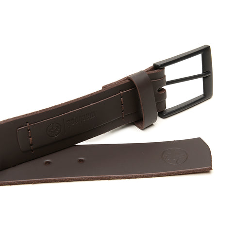 Cinto em Couro Macboot Café Fivela Basic