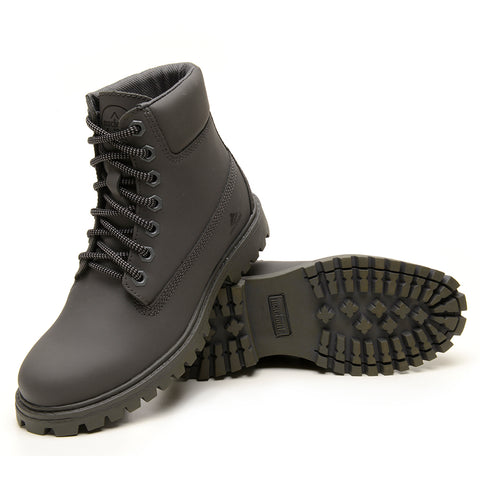Bota Militar Macboot Cano Alto Lauryn 08 Cinza