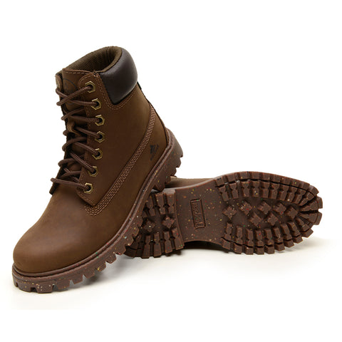 Bota Militar Macboot Cano Alto Lauryn 08 Marrom