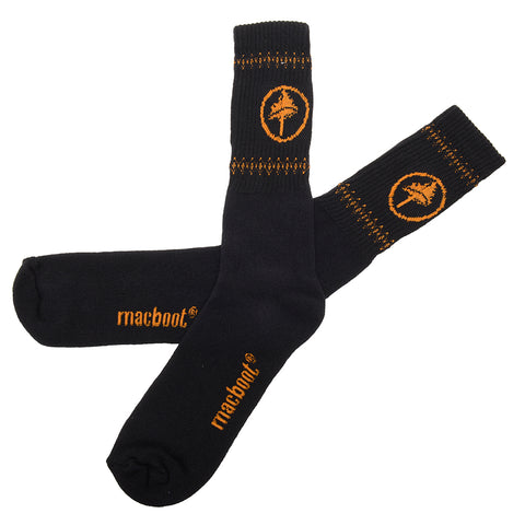 MEIA CANO LONGO MACBOOT PRETO/LARANJA