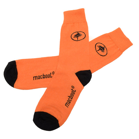 MEIA CANO LONGO MACBOOT LARANJA/PRETA