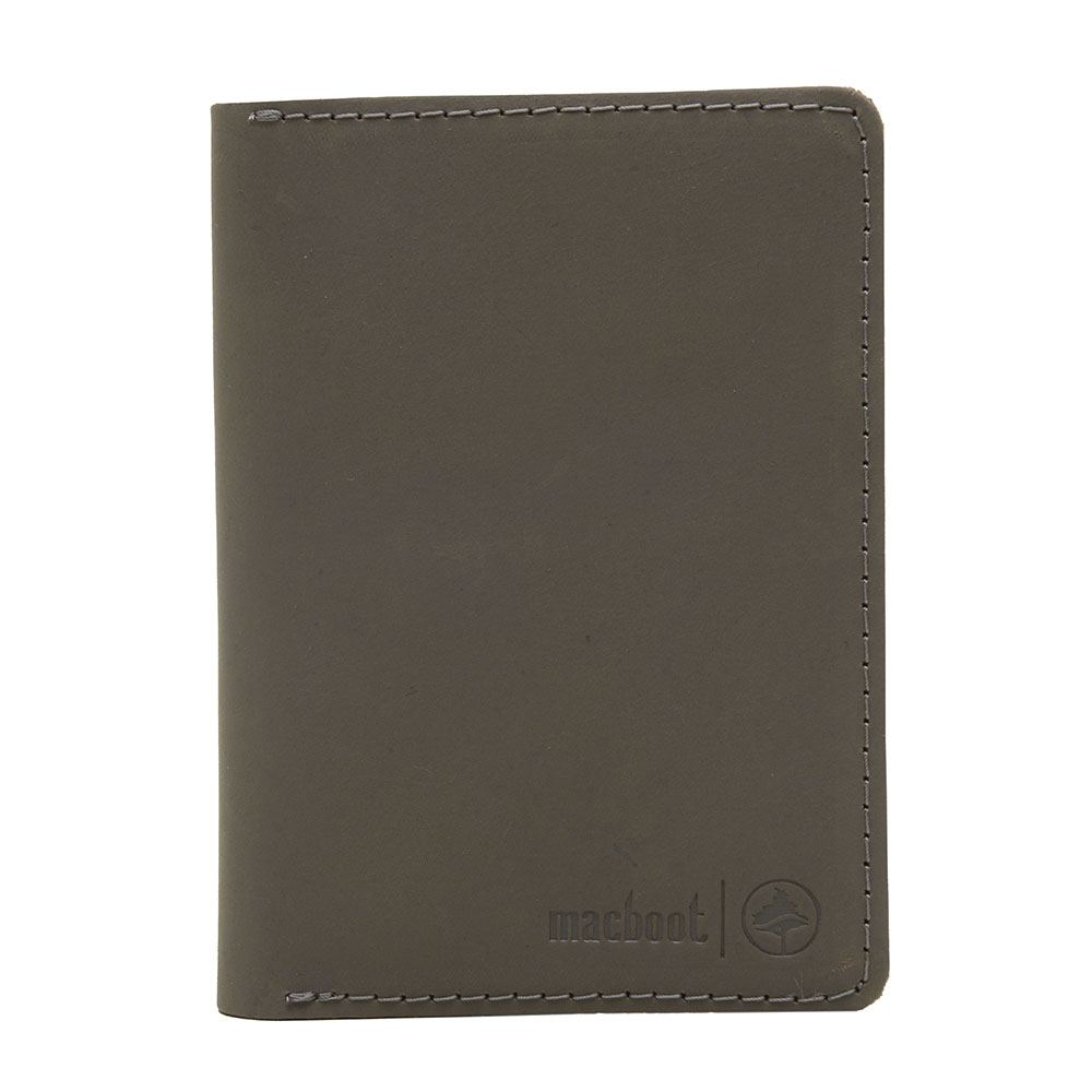 Porta Documentos em Couro Macboot - Cinza - vista frontal - Macboot
