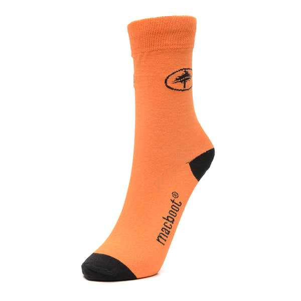 MEIA CANO LONGO MACBOOT LARANJA/PRETA - vista frontal - Macboot