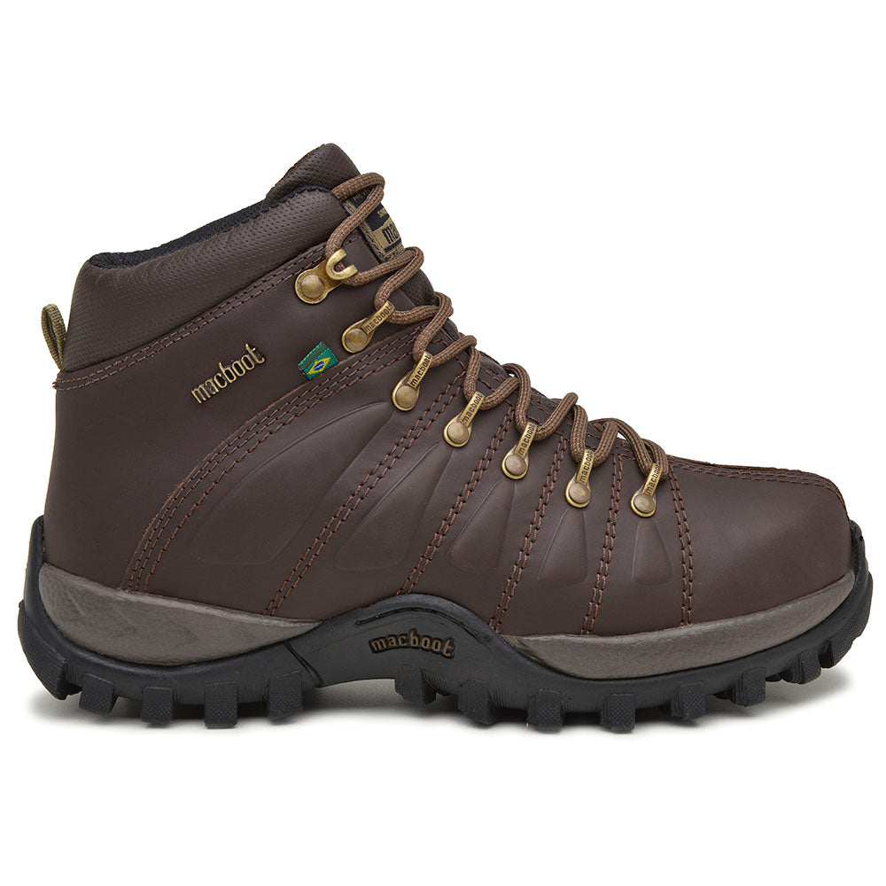 Bota Adventure Cano Alto Macboot Uirapuru 10 Café - vista frontal - Macboot
