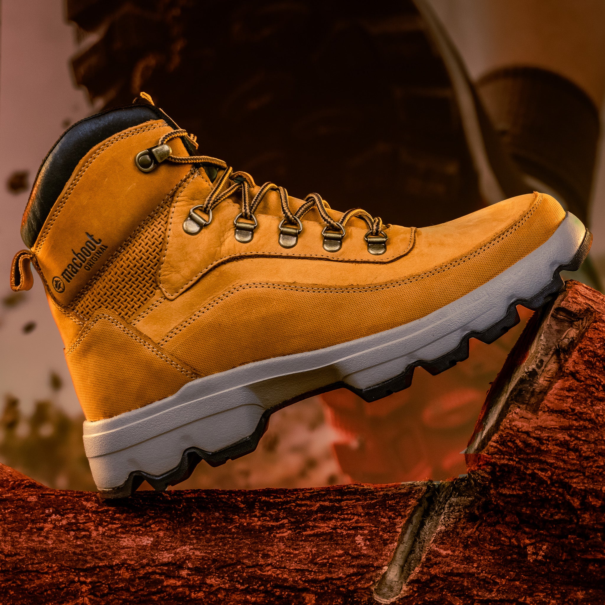 ②オットマン　 macomoco Bota Adventure Cano Longo Macboot Montana 02Z Mostarda | Macboot