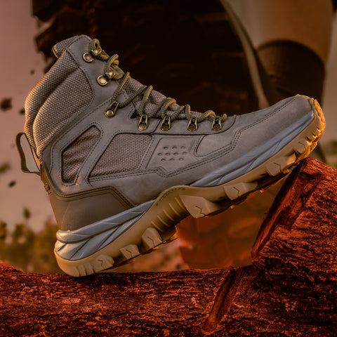 Bota Militar Cano Longo Macboot Orix 02 Bege Acinzentado