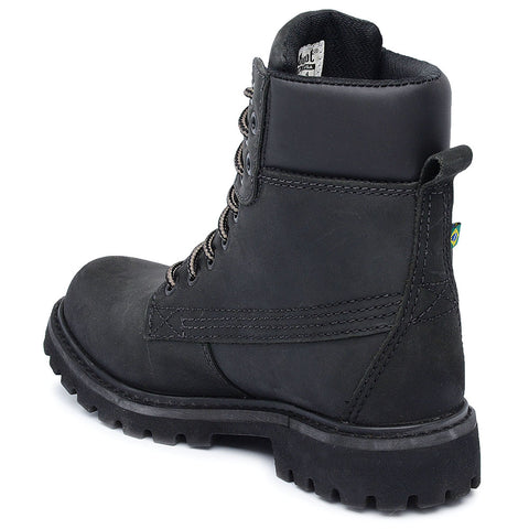Bota Militar Cano Alto Macboot Papoula 08 Preto Emborrachado