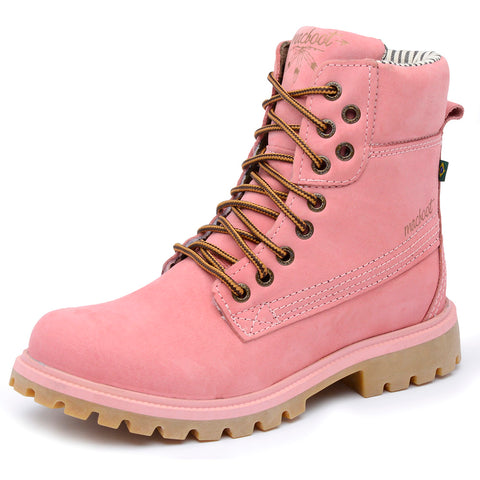 Bota Militar Cano Alto Macboot Papoula 08 Rosa