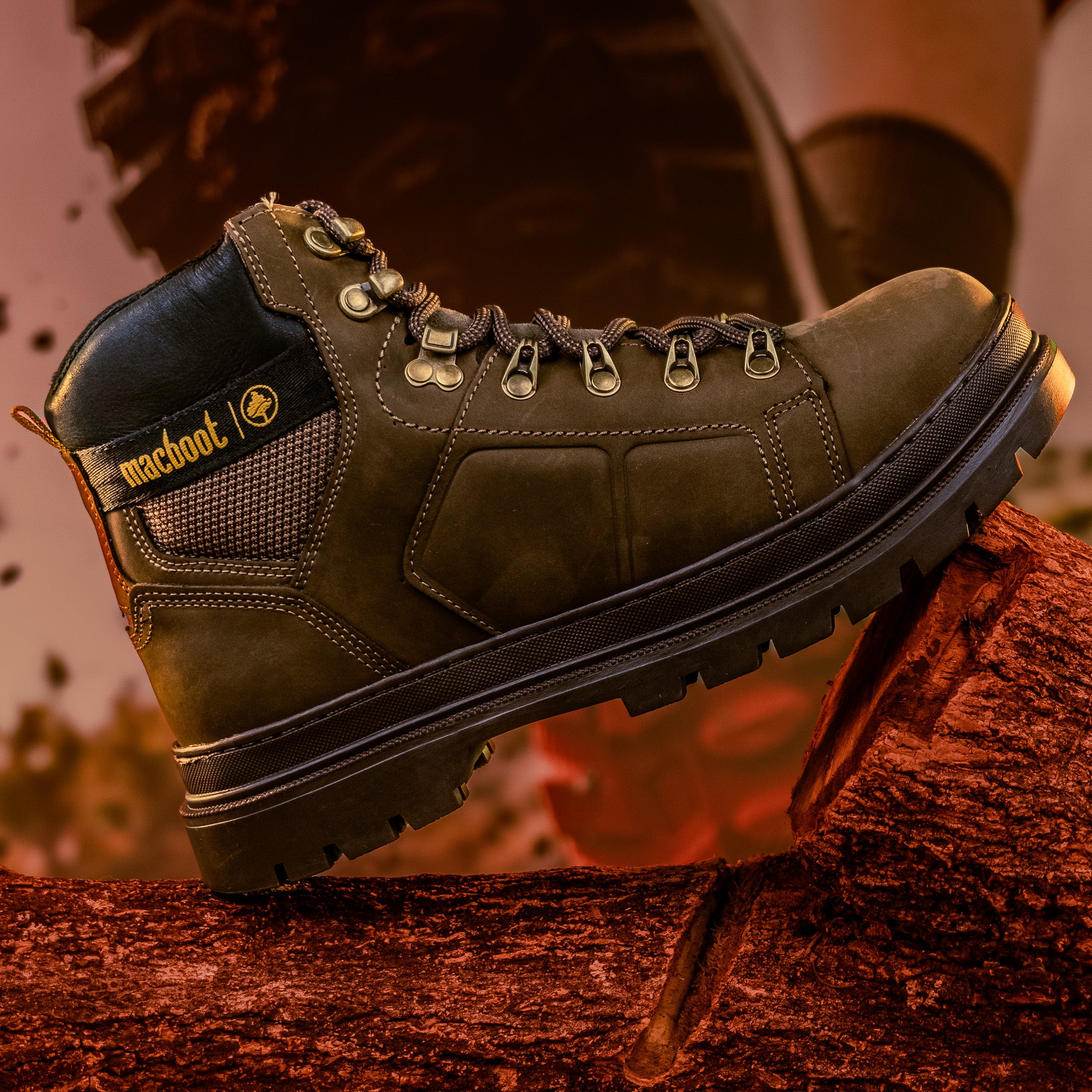 ②オットマン　 macomoco Bota Militar Cano Alto Macboot Mombaça 02 Marrom