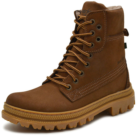 Bota Militar Cano Alto Macboot Papoula 04 Marrom Claro