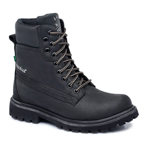 Bota Militar Cano Alto Macboot Papoula 08 Preto Emborrachado
