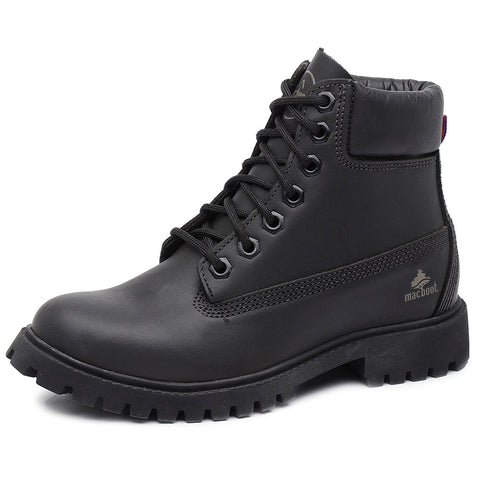 Bota Militar Macboot Cano Alto Lauryn 04 Preto Emborrachado