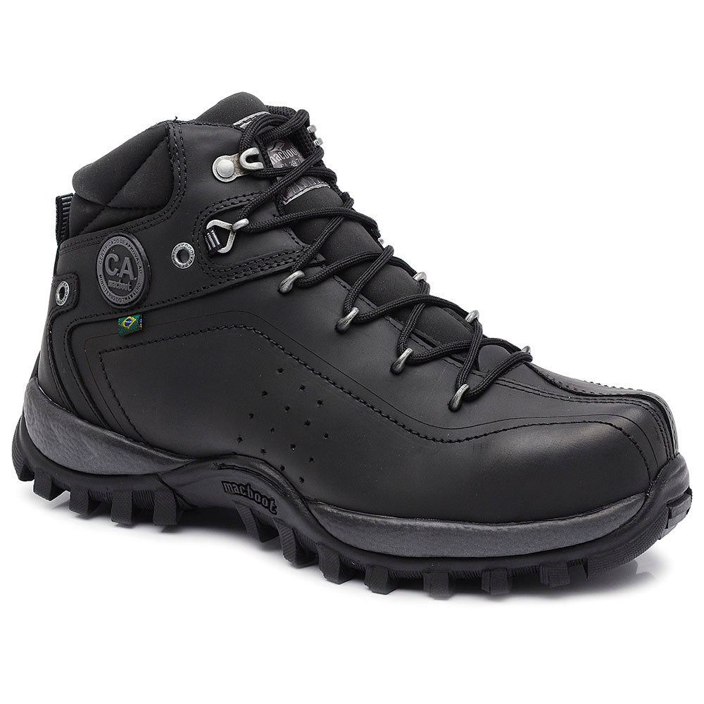 Bota De Segurança Cano Alto Macboot C.A0004 Preto Emborrachado  39.743 - vista frontal - Macboot