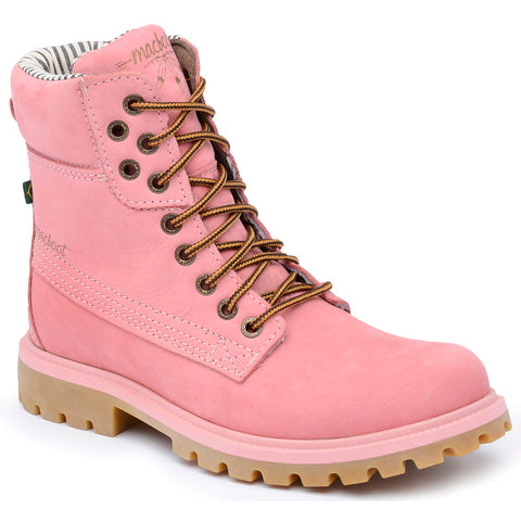 Bota Militar Cano Alto Macboot Papoula 08 Rosa