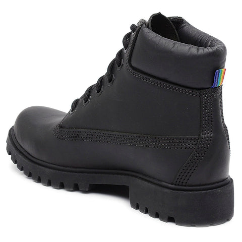 Bota Militar Macboot Cano Alto Lauryn 04 Preto Emborrachado