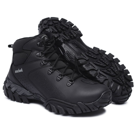 Bota Motors Cano Alto Macboot XDEZ 02 Preto Emborrachado