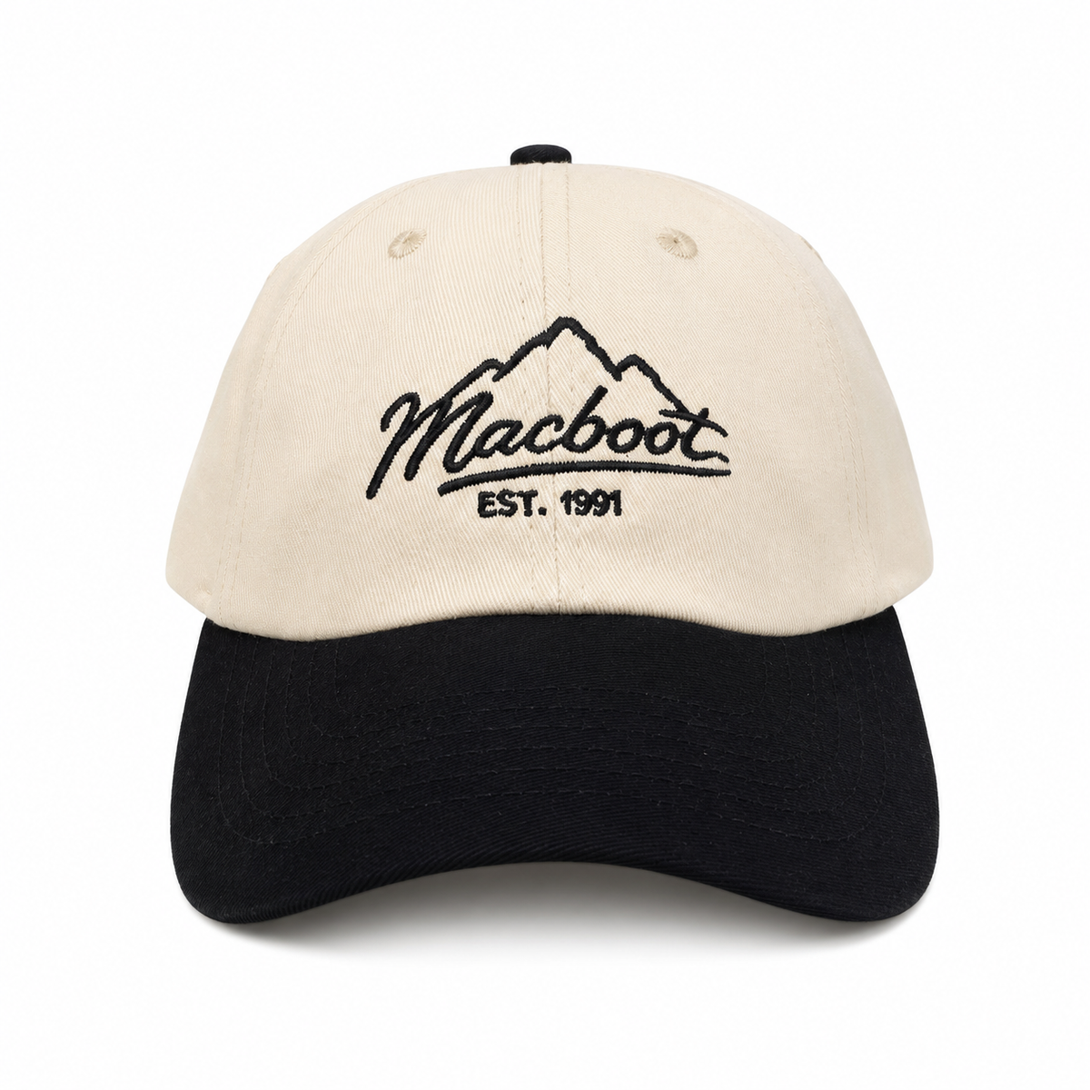 Boné Macboot Dad Hat Bege Areia Aba Preta