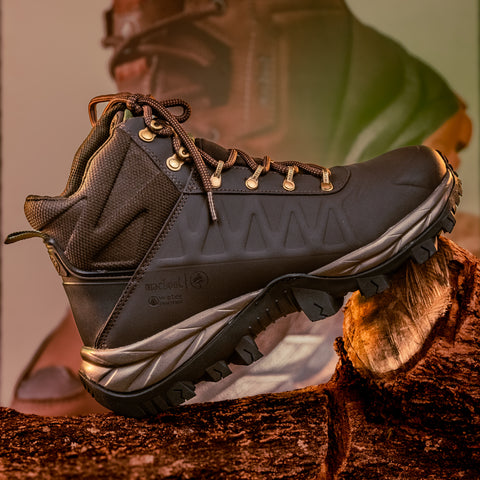 Bota Cano Alto Adventure Macboot Aruna 02 Cafe Emborrachado