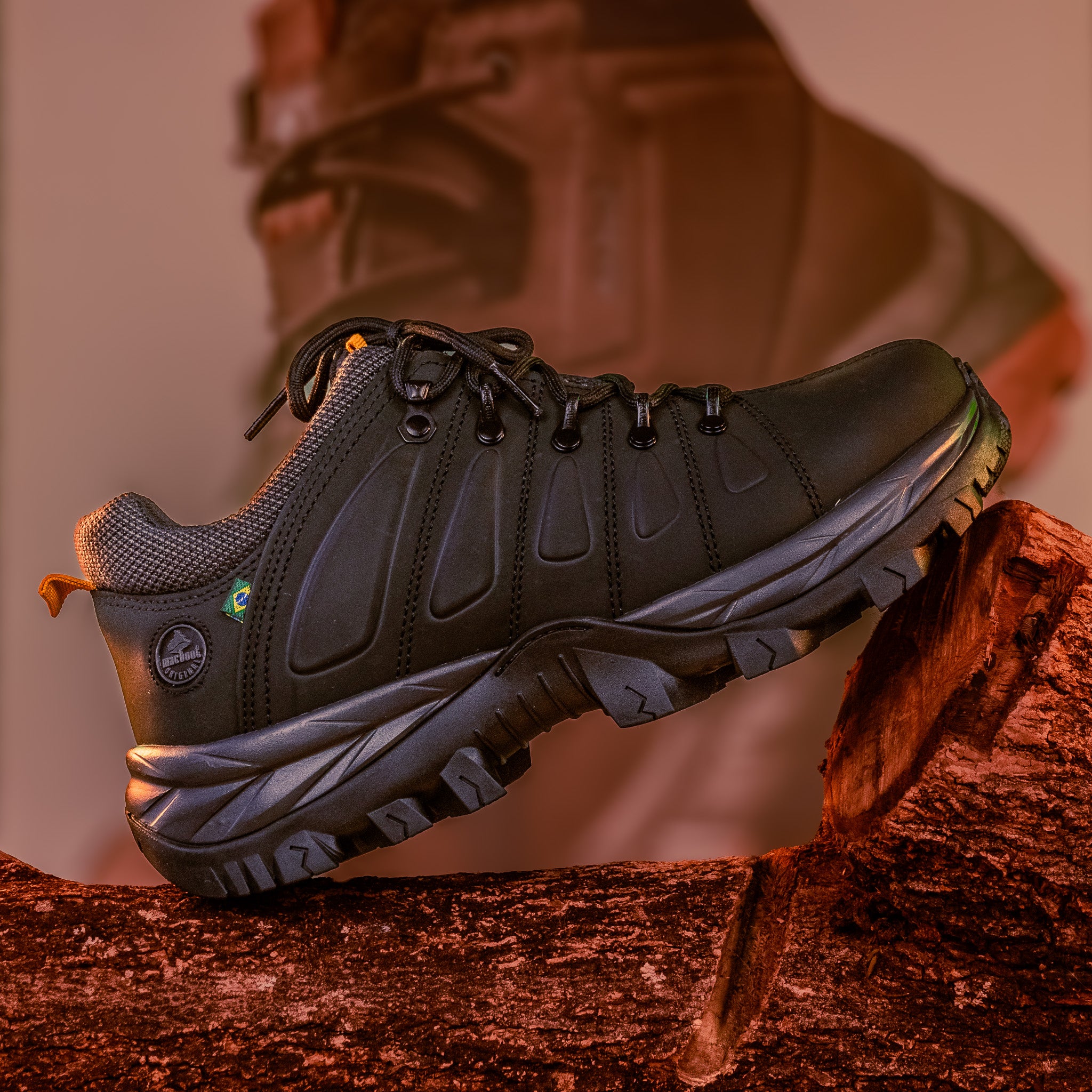 Macᵕ̈* Tênis Adventure Macboot Harpia 01 Preto Emborrachado