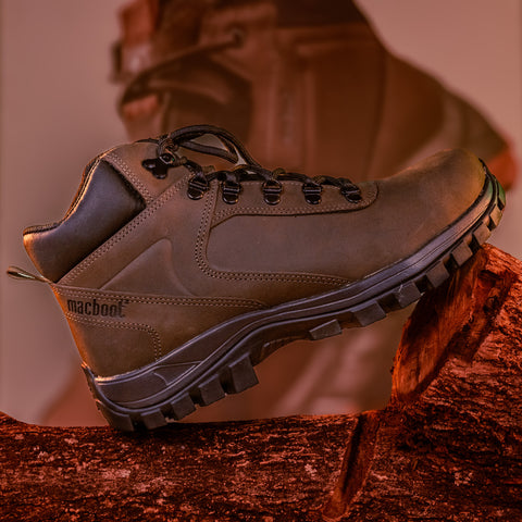 Bota Adventure Cano Alto Macboot Reseda 02 Cinza Escuro