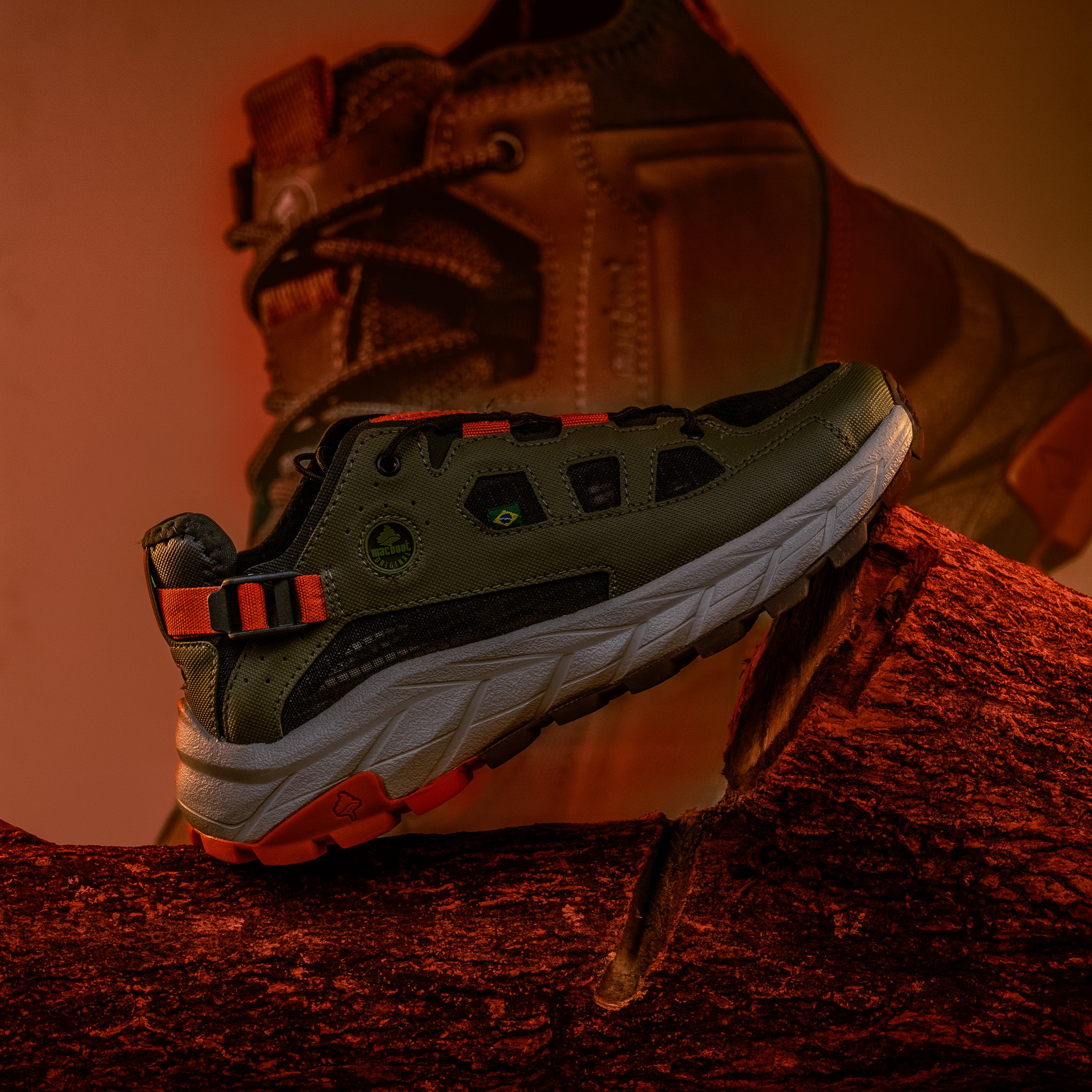 マーボー Tênis Masculino Adventure Verde Mergulhão Macboot