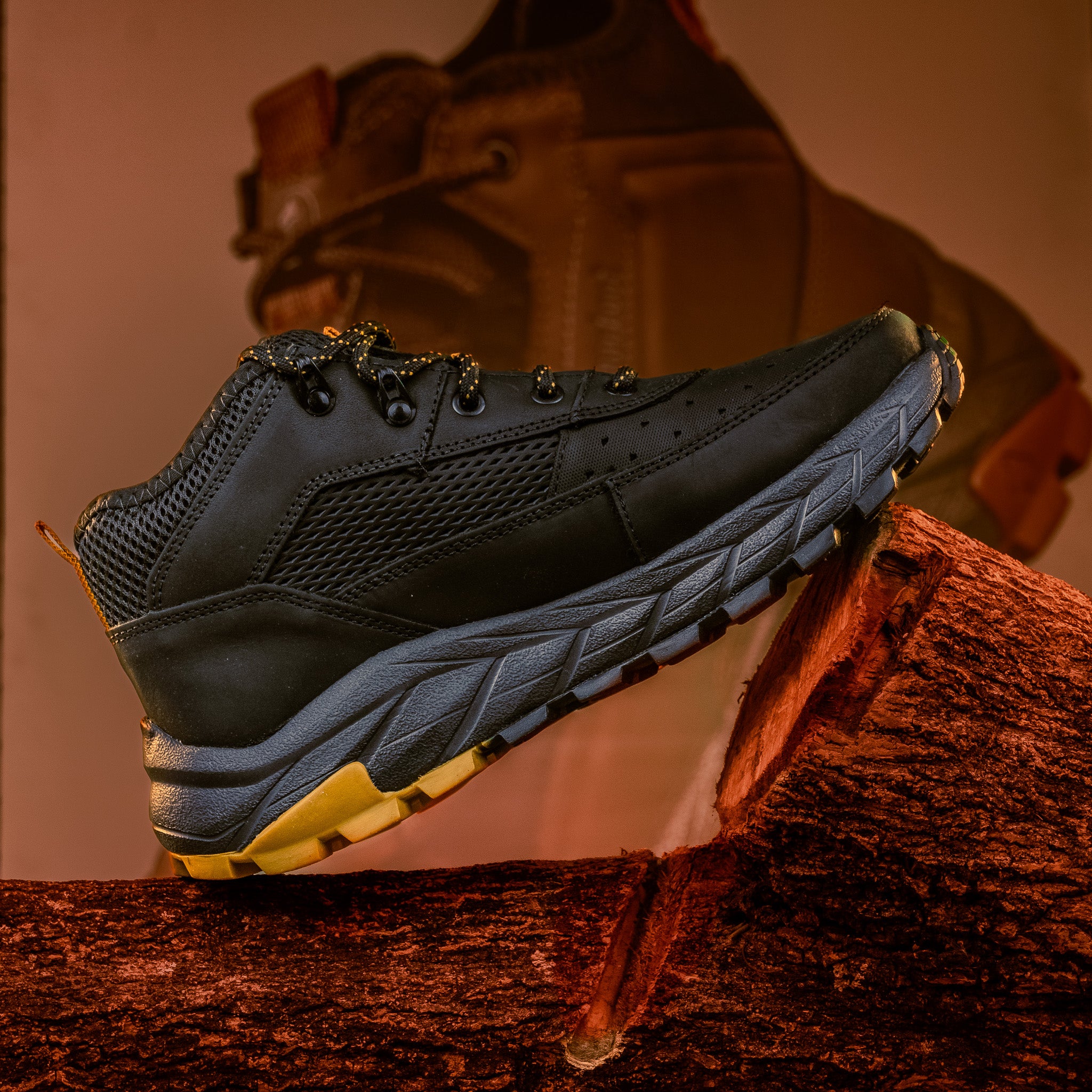 MACO＊ Bota Adventure Cano Alto Macboot Graviola 02 Preto Emborrachado