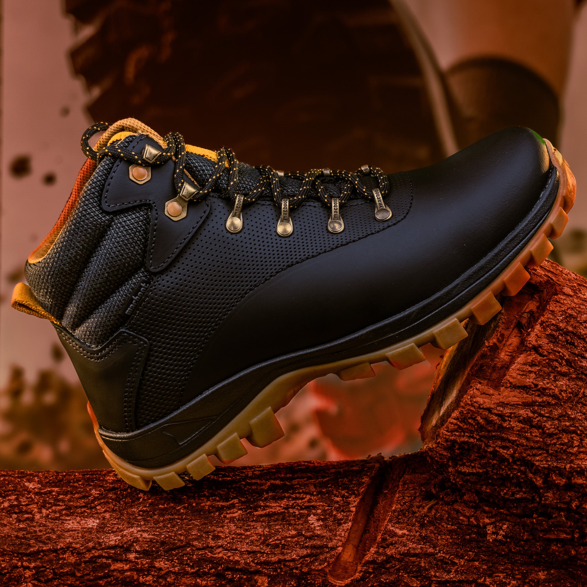 うさまこ Bota Adventure Cano Alto Sumauma 08 Preto Emborrachado | Macboot