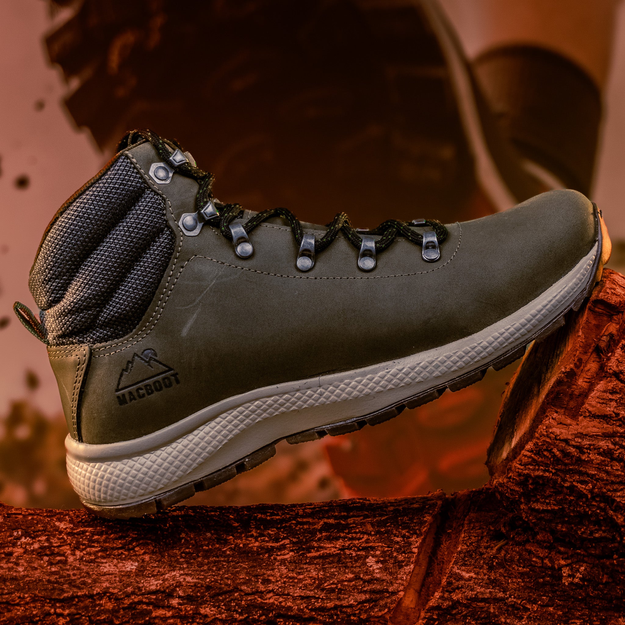 まこC Bota Adventure Cano Alto Macboot Batu 14Z Cinza | Macboot