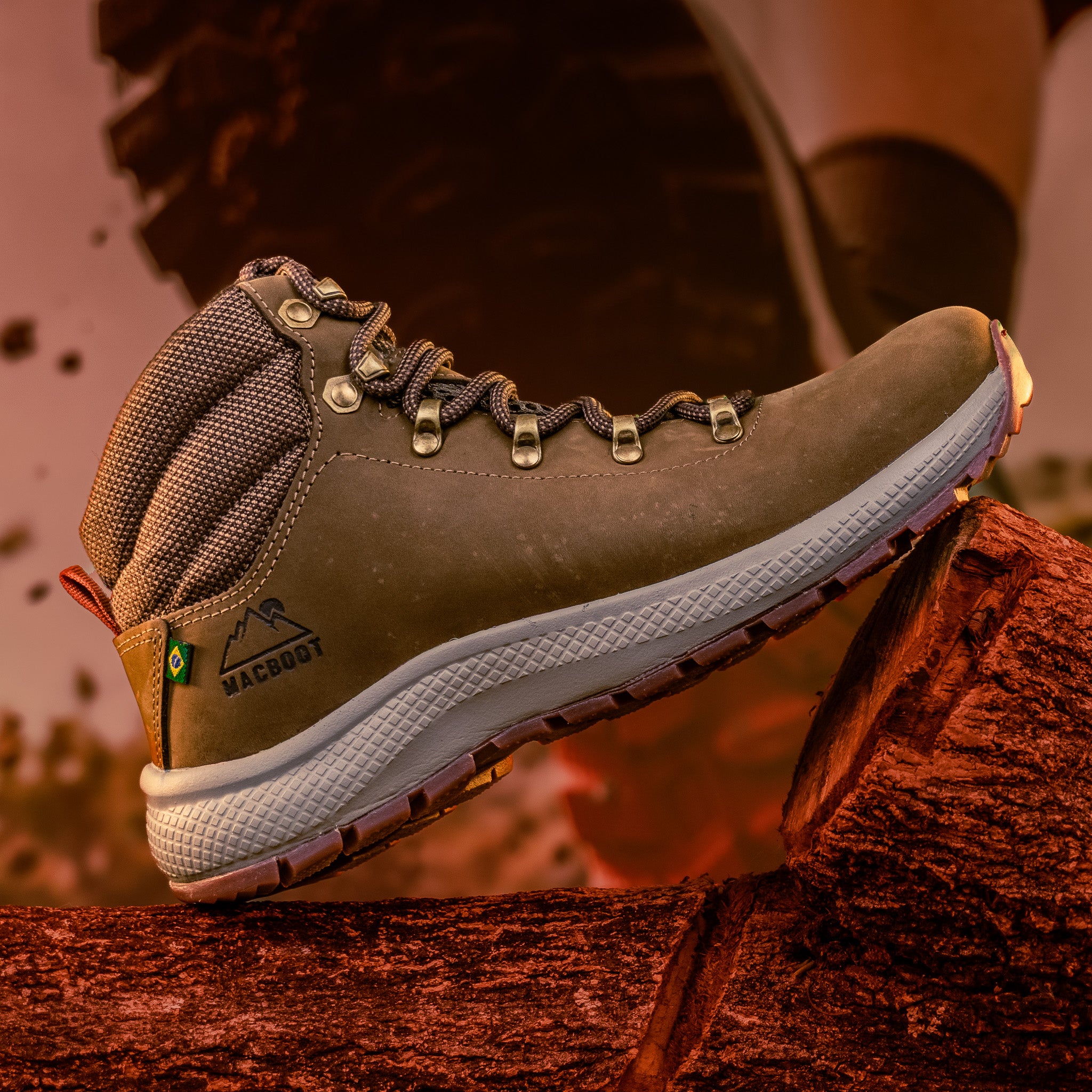 マヤ Bota Adventure Cano Alto Macboot Batu 14Z Marrom | Macboot