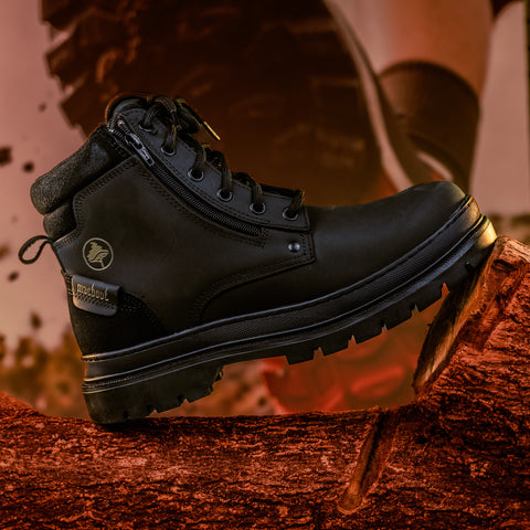 Bota Militar Cano Alto Macboot Cumaru 06 Preto Emborrachado