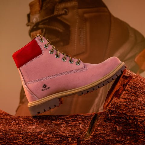 Bota Militar Macboot Cano Alto Lauryn 04 Rosa - vista lateral - Macboot
