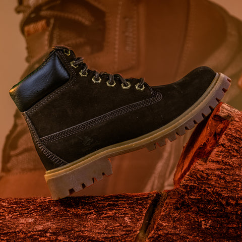 Bota Militar Macboot Cano Alto Lauryn 04 Café - vista lateral - Macboot