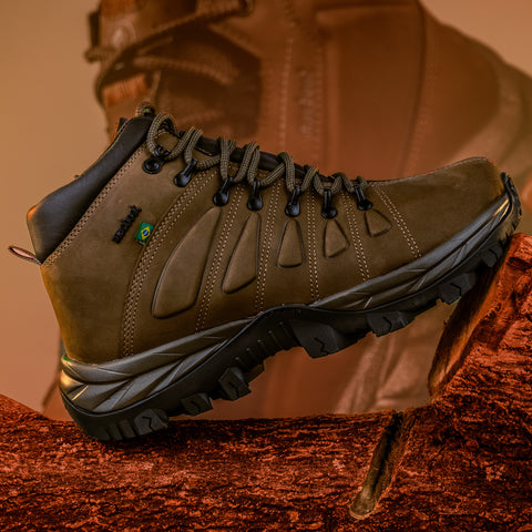 Bota De Segurança Cano Alto Macboot MAC PRO 01 Marrom