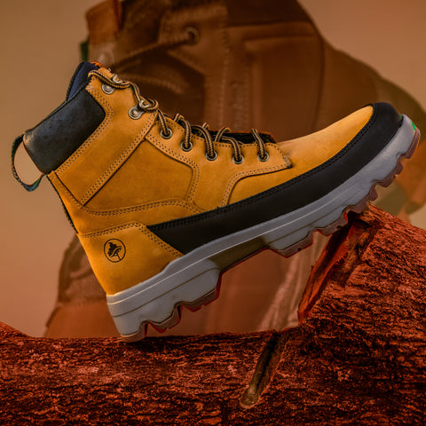 Bota De Segurança Cano Alto Macboot MAC PRO 02 Mostarda