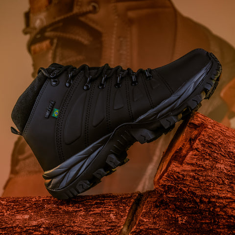 Bota De Segurança Cano Alto Macboot MAC PRO 01 Preto Emborrachado